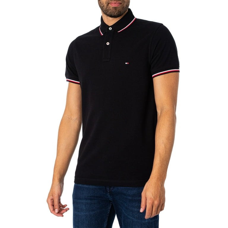 Tommy Hilfiger Core Tipped Slim Polo Shirt, Black