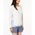 thumbnail image 1 of Tommy Hilfiger Cotton Layered Look Sweater Ivory Chambray 2XL, 1 of 1