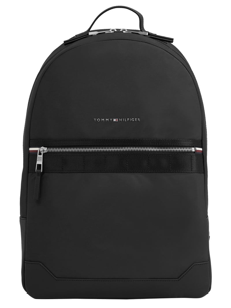 Tommy Hilfiger Black Nylon Backpack Tote Tommy Hilfiger Nylon Black on Black Backpack Bag Top Zipper  main image 3
