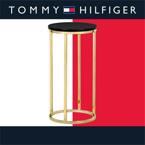 Tommy Hilfiger Ellias Round Table Black and Gold