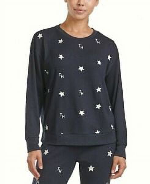 Tommy Hilfiger Embroidered Pullover Pajama Top Navy Stars Large MSRP $58.00
