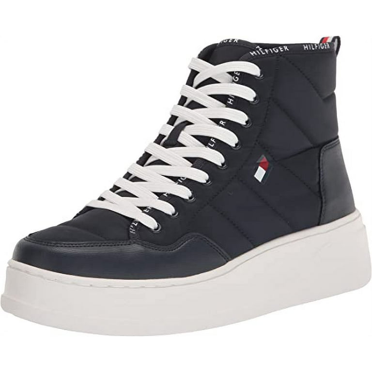 Tommy Hilfiger GEMMY Dark Blue Lace Up Rounded Toe High Top