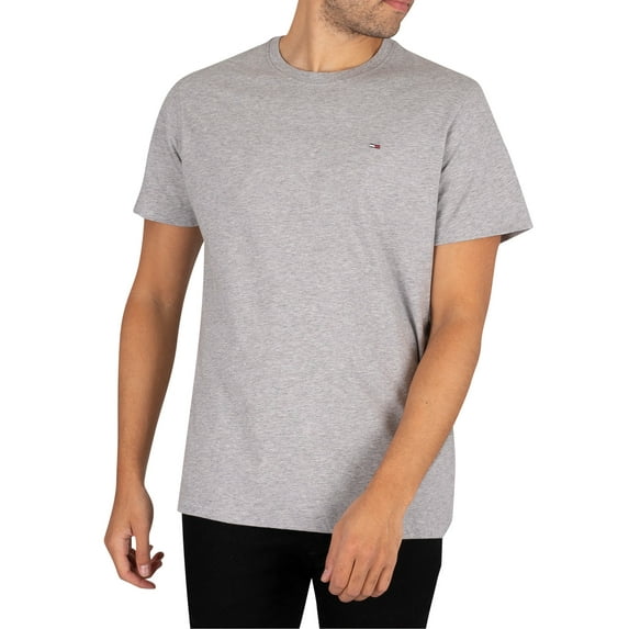 Tommy Hilfiger Gray Cotton Men T-Shirt