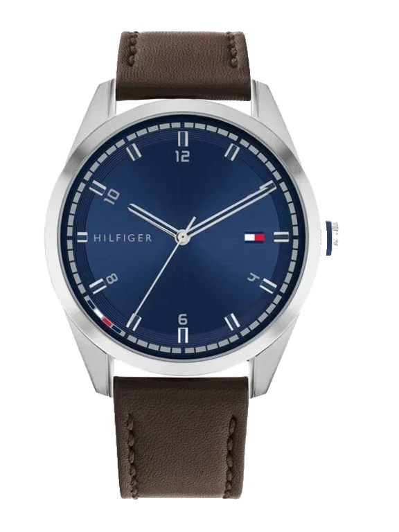 Griffin 1710458 Blue Dial Brown Leather Strap 43mm Mens Watch
