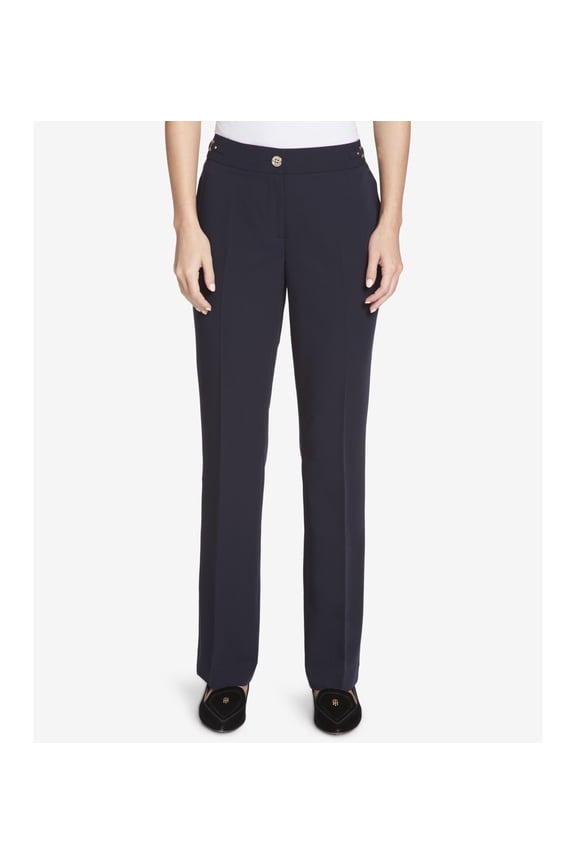 Hardware Embellished Straight Leg Pants Sky Captain 10