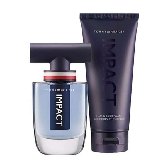 Tommy Hilfiger Impact 2 PCS SET 1.7 oz EDT Spray for Men + 3.4 oz Hair And Body Wash