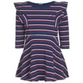 thumbnail image 1 of Tommy Hilfiger Infant Girls Striped Ribbed Knit Dress And Panty 2 Piece Set, 1 of 2