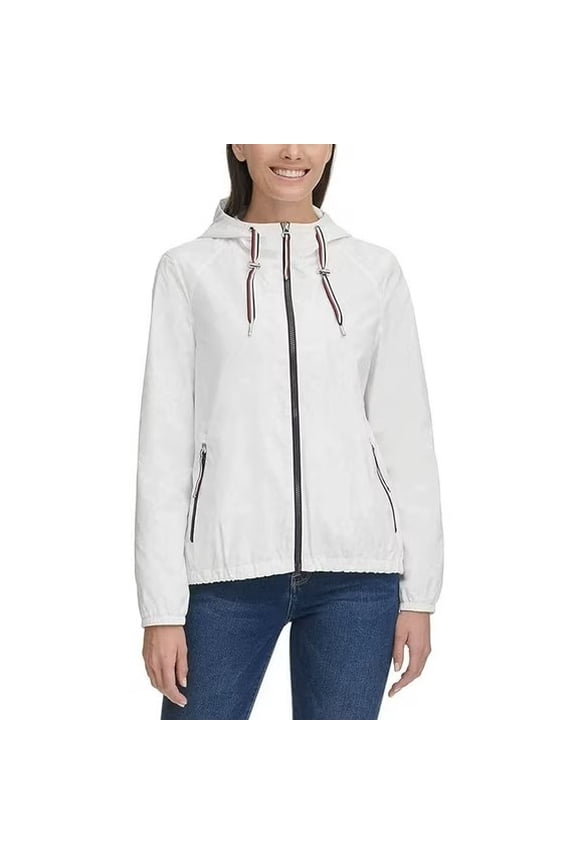 Ladies' Lightweight Windbreaker Jacket White Size M