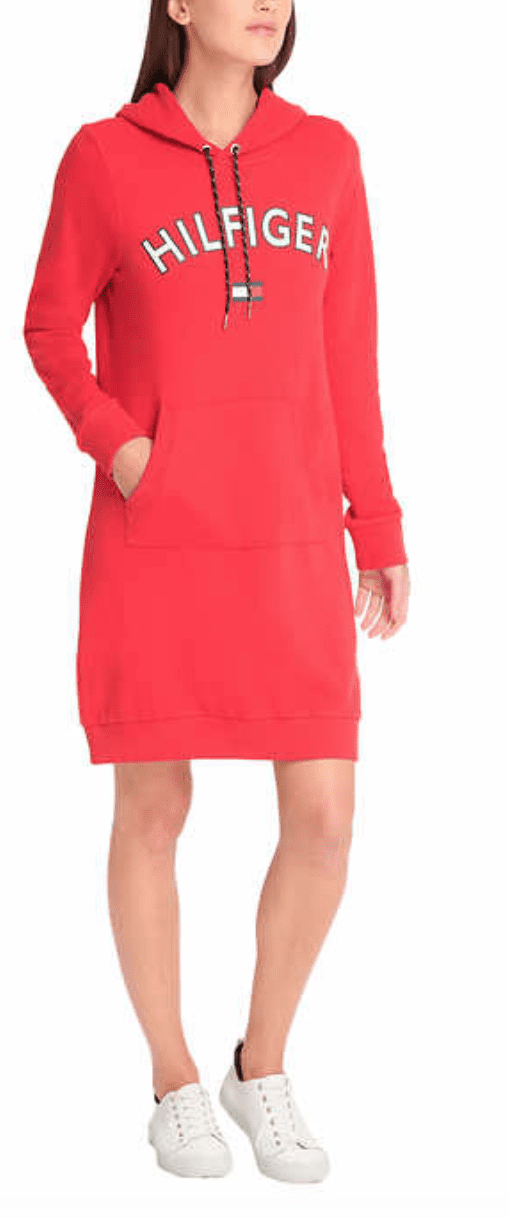 Tommy Hilfiger Ladies' Sweatshirt Dress, Red Medium - NEW