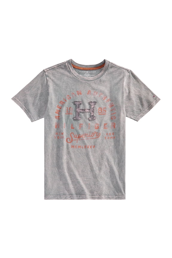 Little Boys Graphic Print Cotton T-Shirt Grey 4
