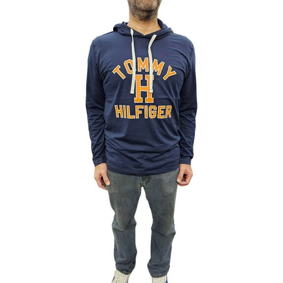 Tommy Hilfiger Long Sleeve Hoodie - 09T4266 (Dark Navy, Small)