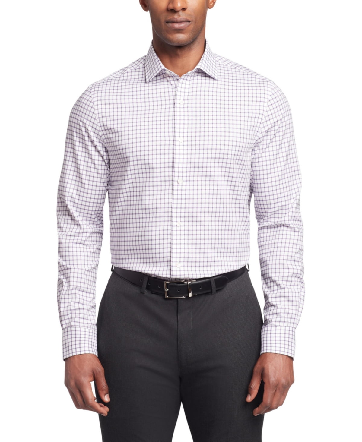 Tommy Hilfiger Mens Regular fit Dress Shirt XS 14.5 in 32-33 Purple Check
