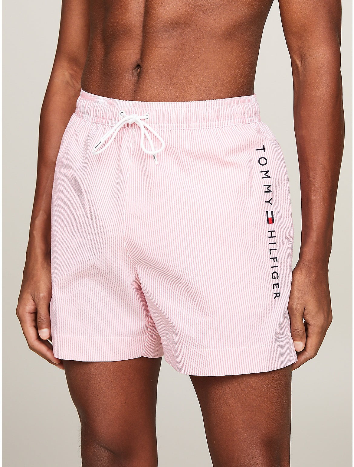 Tommy Hilfiger Men Regular fit Swim Trunks Swimwear XXL Pink Striped