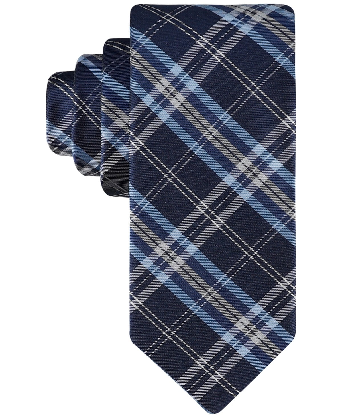 Tommy Hilfiger Men Regular fit Tie Necktie One Size Blue Marley Plaid