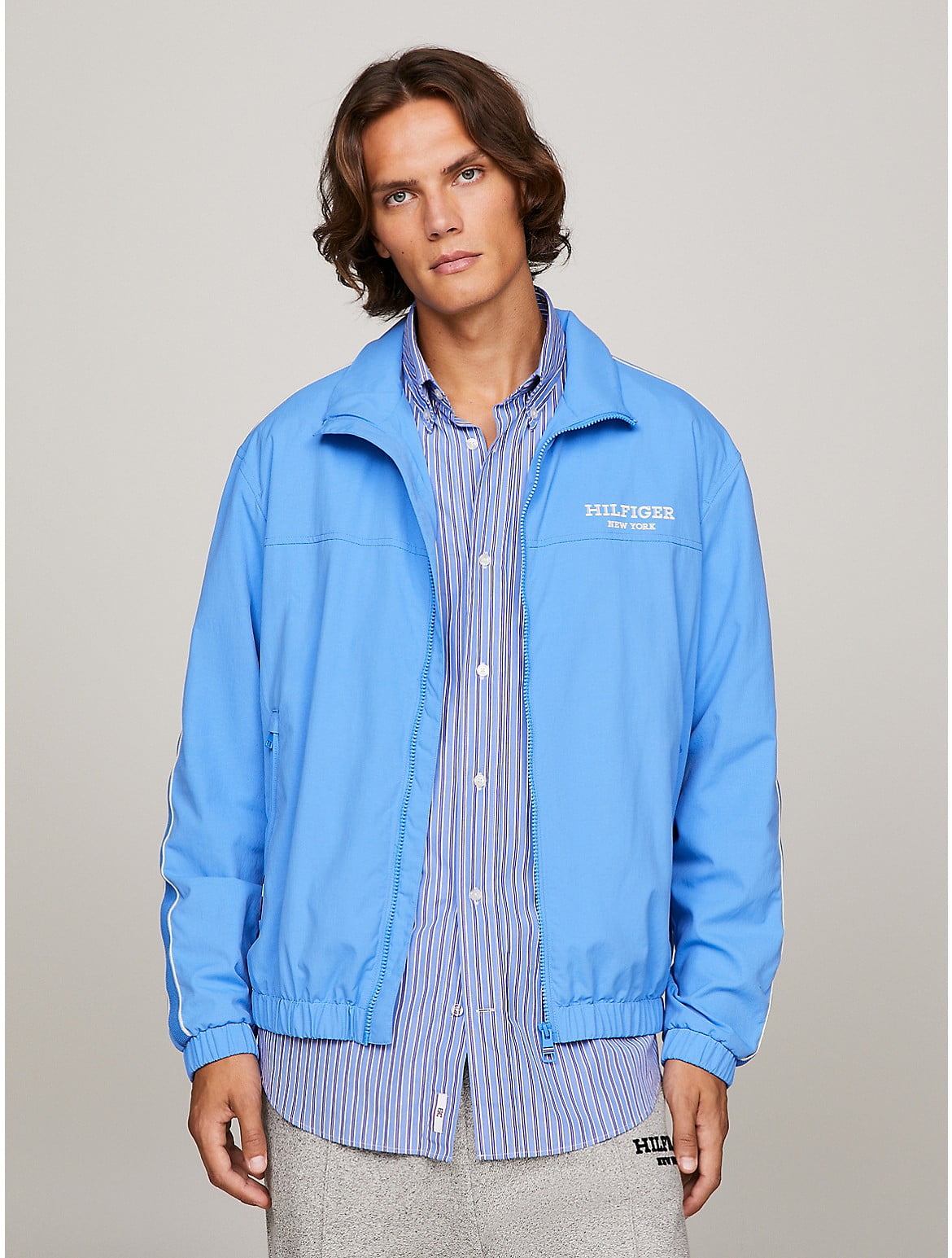 Tommy Hilfiger Men Regular fit Track Jacket Coat Small Blue Solid