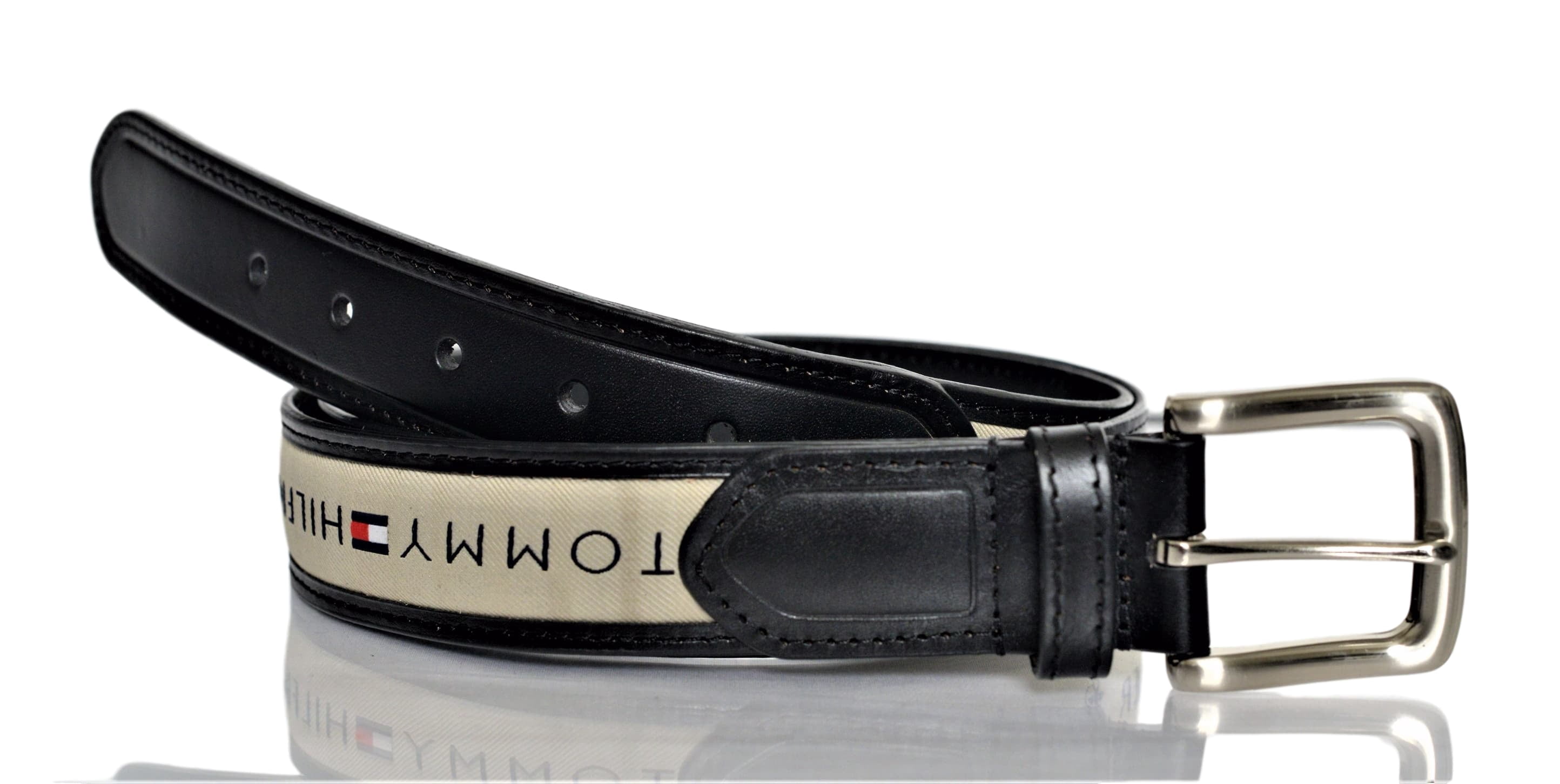 Tommy Hilfiger Black Leather Belt with Logo Men main image 3