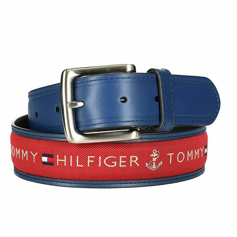 Tommy Hilfiger Men's 11TL02X032 Anchor Logo Ribbon Inlay Leather