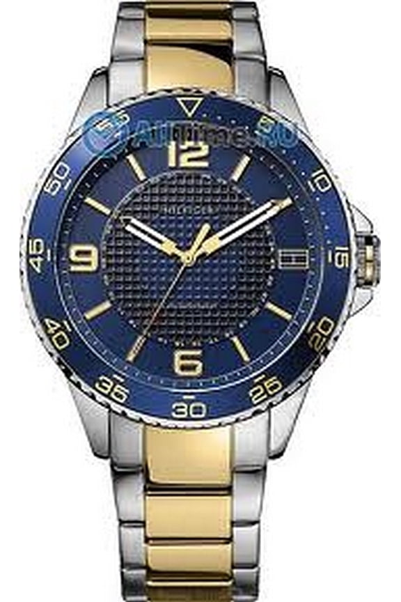 Men's 1790839 blue dial two-tone stainless steel men watch NEW