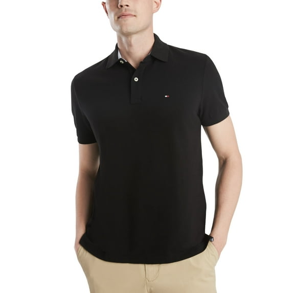 Tommy Hilfiger Men's 1985 Classic Short Sleeve Polo Black