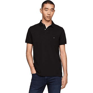 Tommy Hilfiger Mens Custom Fit Interlock Polo Shirt (L, Green