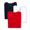 thumbnail image 1 of Men's Tommy Hilfiger 09TCR01 100% Cotton Crew Neck T-Shirt - 3 Pack (Mahogany/Navy/White S), 1 of 1
