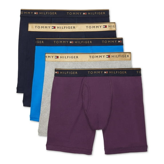 Tommy Hilfiger Men's 5-Pk. Cotton Classics Boxer Briefs Navy Size Small