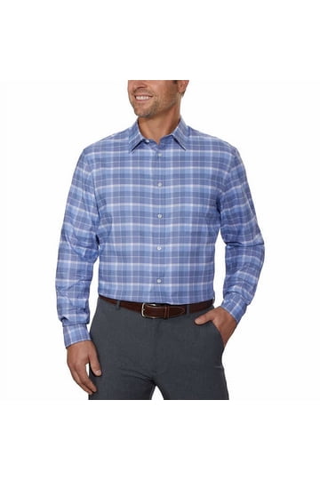 dress shirts at walmart Sogami Short Sleeve Dress Shirts for Men Stretch Casual Button Down Shirt, Men's, Size: Small, Blue