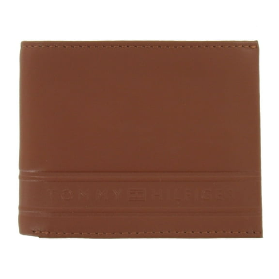Tommy Hilfiger Men's Bi-Fold Leather Wallet 2-Fold ( Tan)