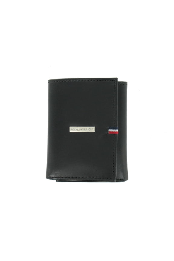 Men's Black Genuine Leather | ID Holder | Tri-Fold Wallet