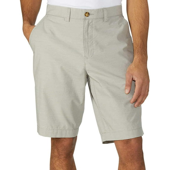 Tommy Hilfiger Men’s Classic Fit Flat Front Flat Front Academy Short, Drizzle, 40W