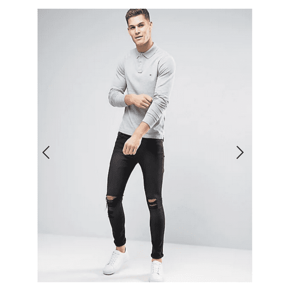 Tommy Hilfiger Men's Classic Fit Long Sleeve Polo Shirt XXL/Sport Gray Heather