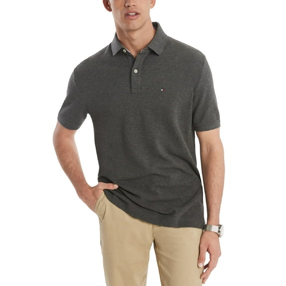 Tommy Hilfiger Men's Classic Fit Th Flex Polo Shirt Gray Size XX-Large