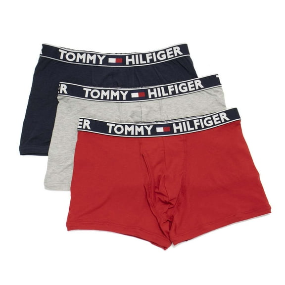 Tommy Hilfiger Men's Comfort 2.0 3 Pack Trunks, Mahogany,S - US