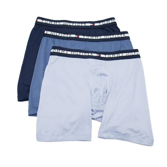 Tommy Hilfiger Men's Comfort Plus 3 Pack Boxer Briefs, Indigo,XL - US