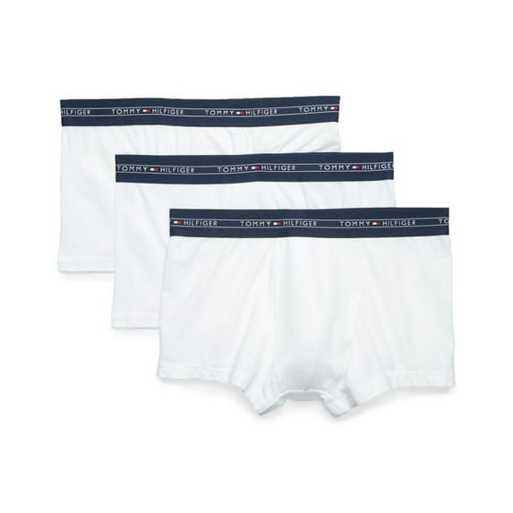 Tommy Hilfiger Men's Cotton Air 3 Pack Trunk White 09T3435 100