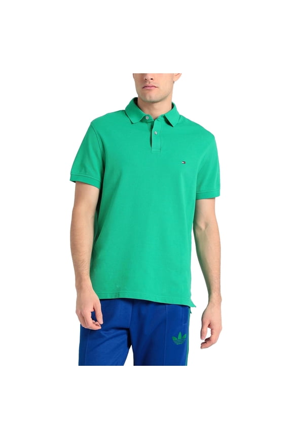 Mens Cotton Polo Shirt, Green, XX-Large