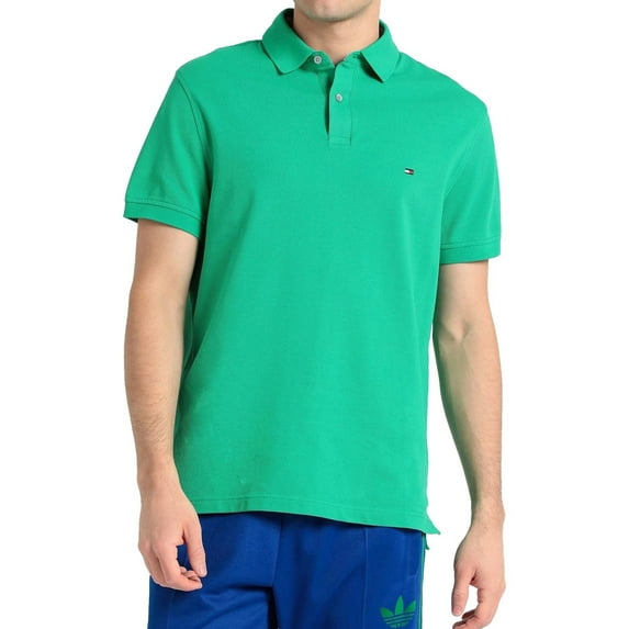 Tommy Hilfiger Men's Cotton Short Sleeve Polo Shirt Green XL