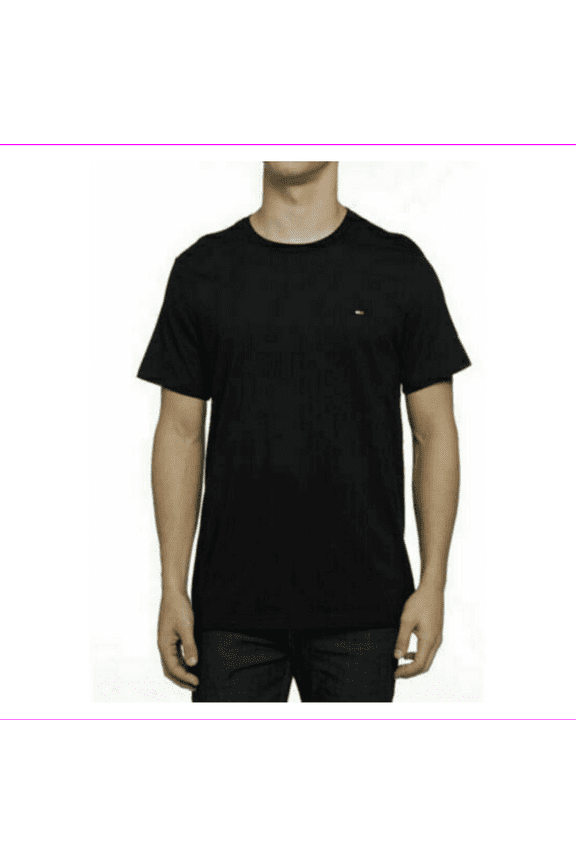 Mens Crew Neck Pocket (Black, Medium)