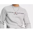 thumbnail image 1 of Tommy Hilfiger Men's Crew-neck Sweatshirt Gray, Large Embroidered Logo, 1 of 3