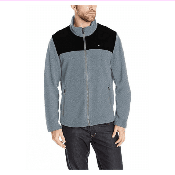 Tommy Hilfiger Men's Full-Zip Sweater, Gray\Navy, Size XXL