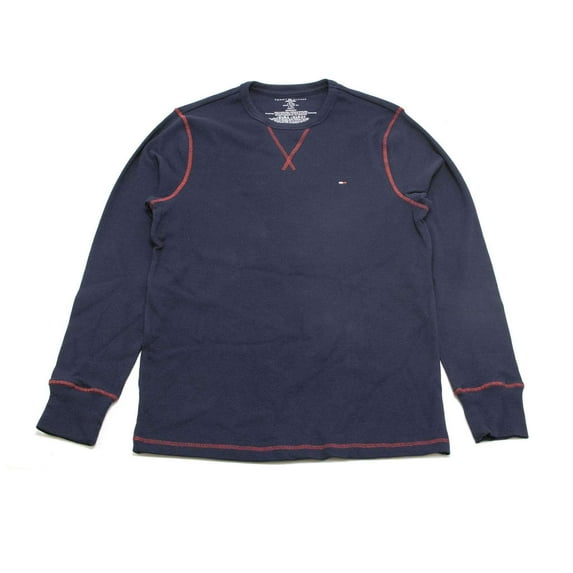 Tommy Hilfiger Men's Heritage Rib Long Sleeve, Dark Navy,S - US
