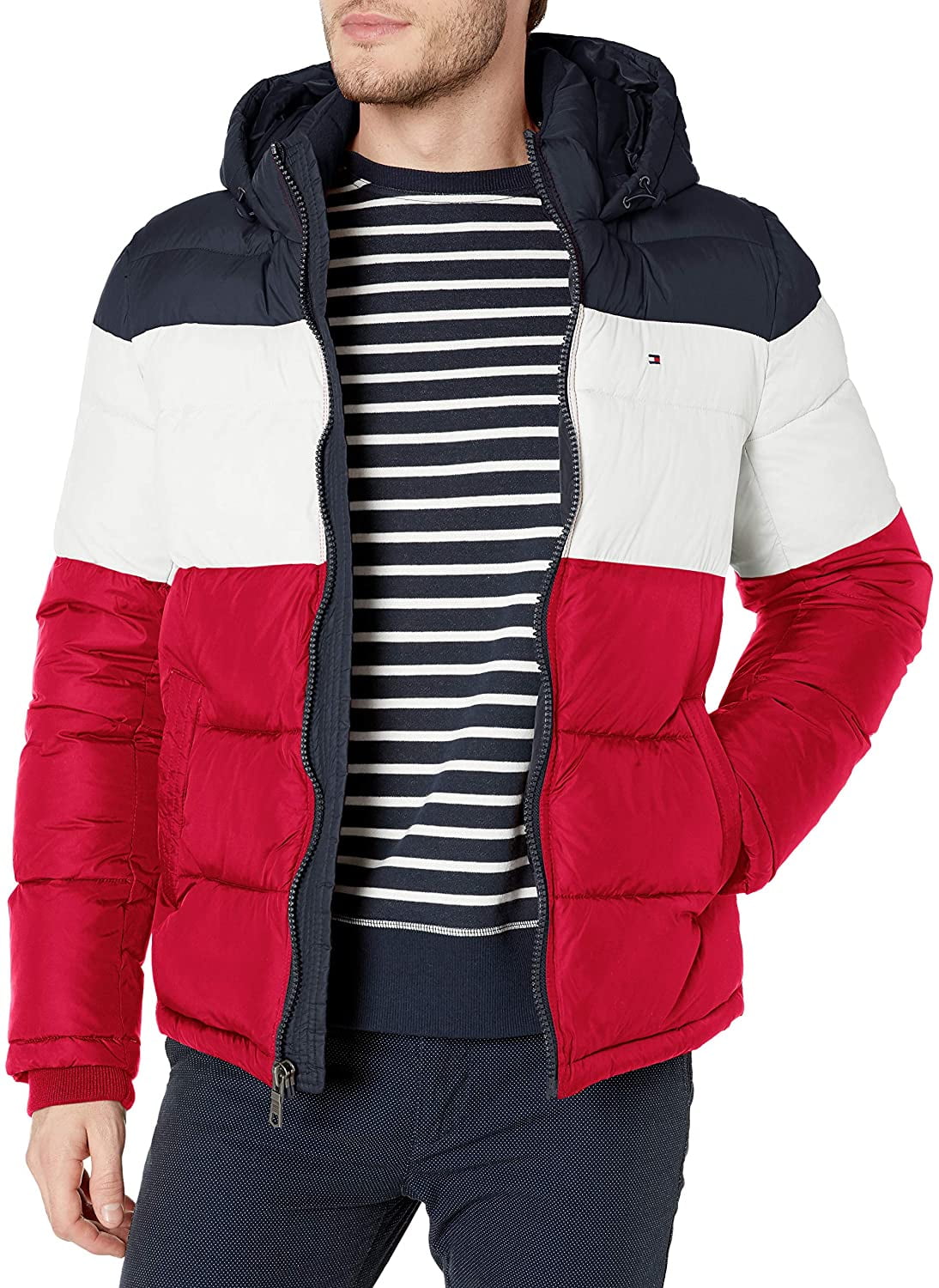Tommy Hilfiger Men's Hooded Puffer Jacket Standard XX-Large