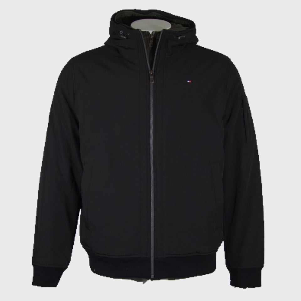hvor ofte gasformig Sæson Tommy Hilfiger Men's Jacket Soft Shell Active Filled Bomber Style Full Zip  Coat, Black, S - Walmart.com