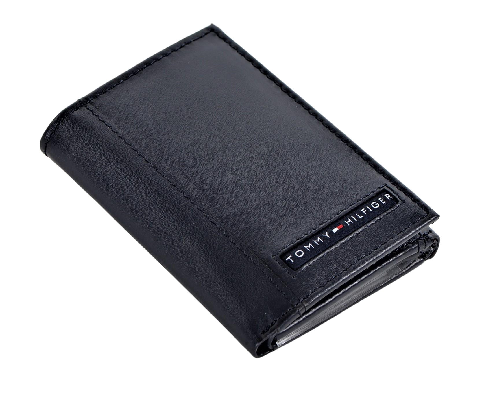 Tommy Hilfiger Men's Leather Trifold Wallet with Removal Card