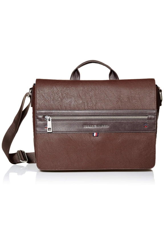 Men's Leo Messenger Bag, Dark Chocolate, One Size US