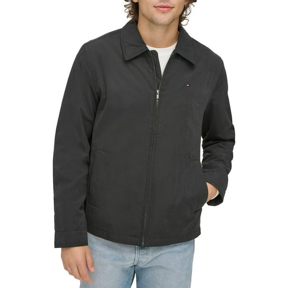 Men's Tommy Hilfiger Micro-Twill Golf Jacket Color: Black Size: XXL