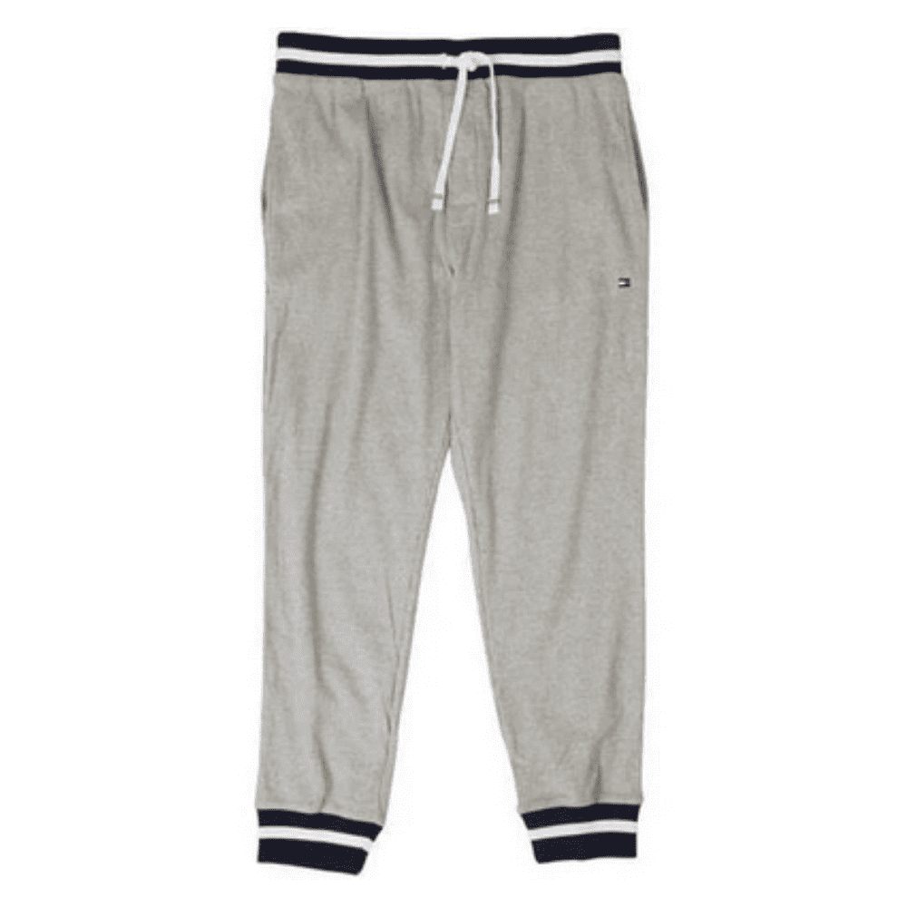 Tommy Hilfiger Men's Lounge Ribbed Cotton Jogger Pants, Grey