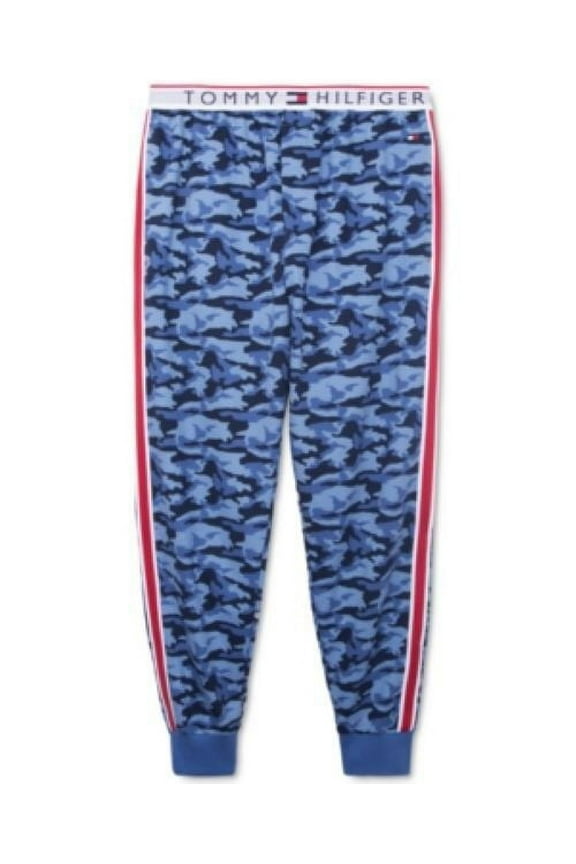 Men's Modern Essential Camo Lounge Jogger Pajama Pants Sapphire-S