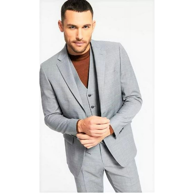 Tommy Hilfiger Men's Modern-Fit Flex Stretch Suit Jacket, Light Grey 42 Long