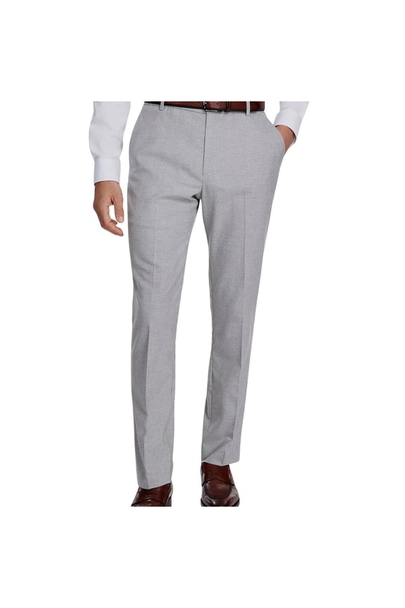 Mens Modern Fit Dress Pants Slacks, Grey, 36W x 32L